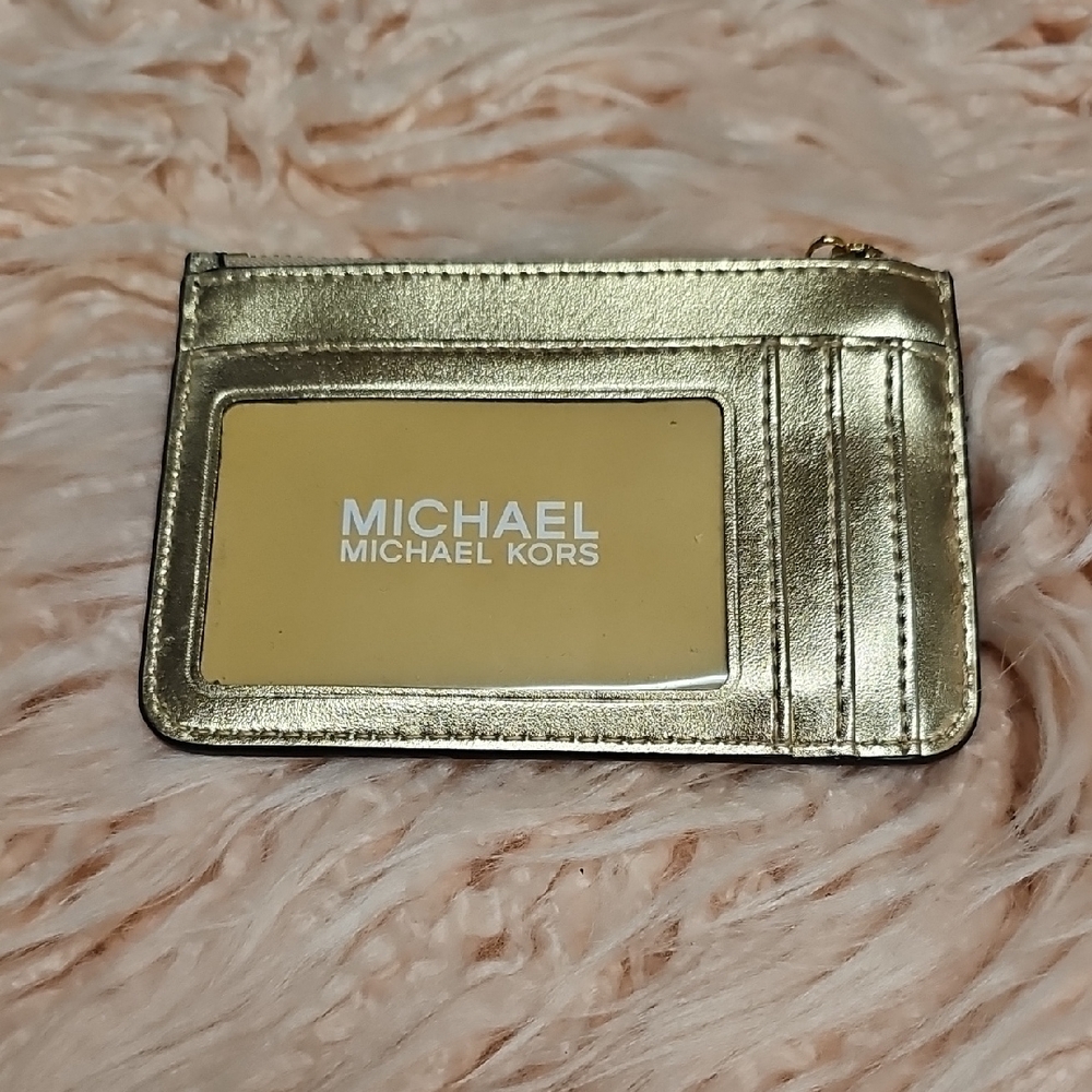 Michael Kors Metallic Gold Card Holder